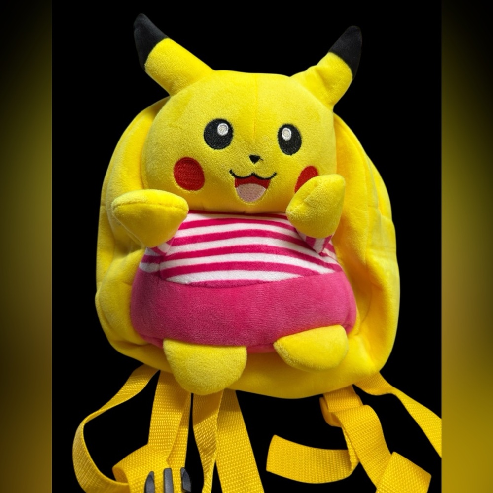 Pikachu Pokémon Plush Backpack Safety Harness Adjust Shoulder/Waist/Hand Strap